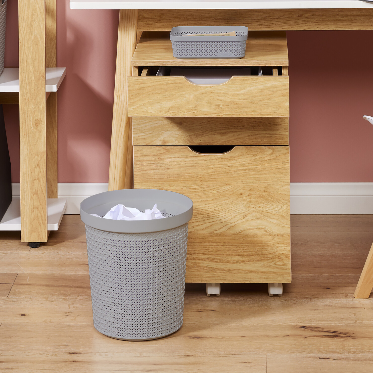 Mode Round Waste Bin 13L Grey Image 4
