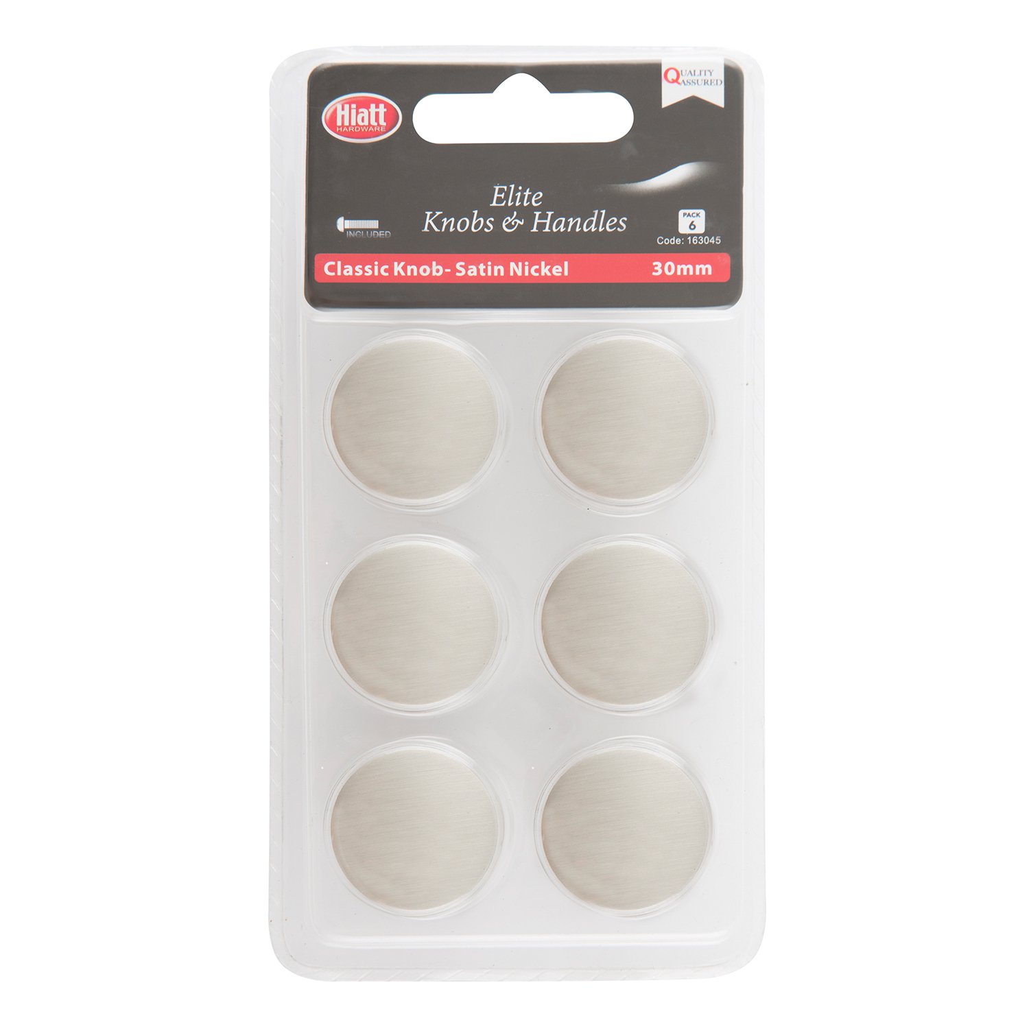 Hiatt Satin Nickel Classic Round Door Knob 6 Pack Image