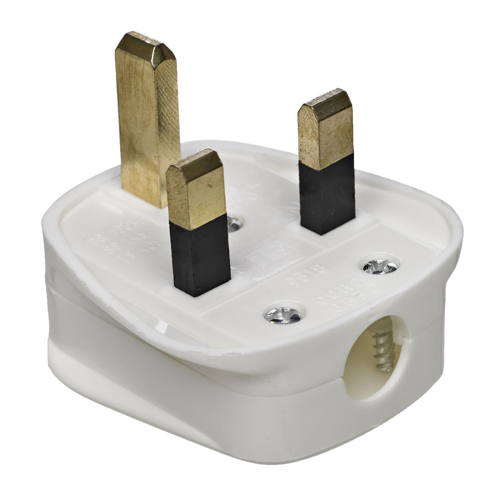 Wilko 13 Amp White 3 Pin Plug Image