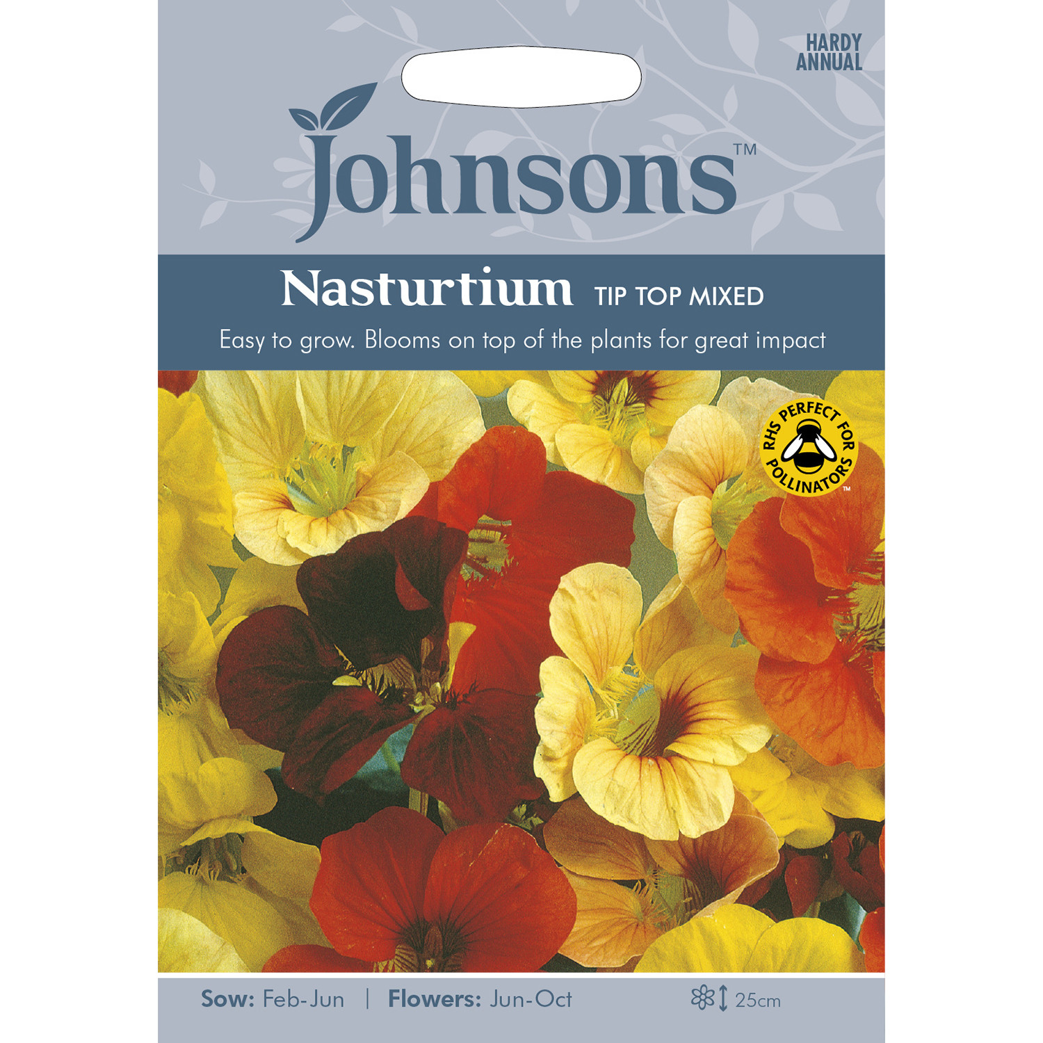 Johnsons Nasturtium Tip Top Mixed Flower Seeds Image 2