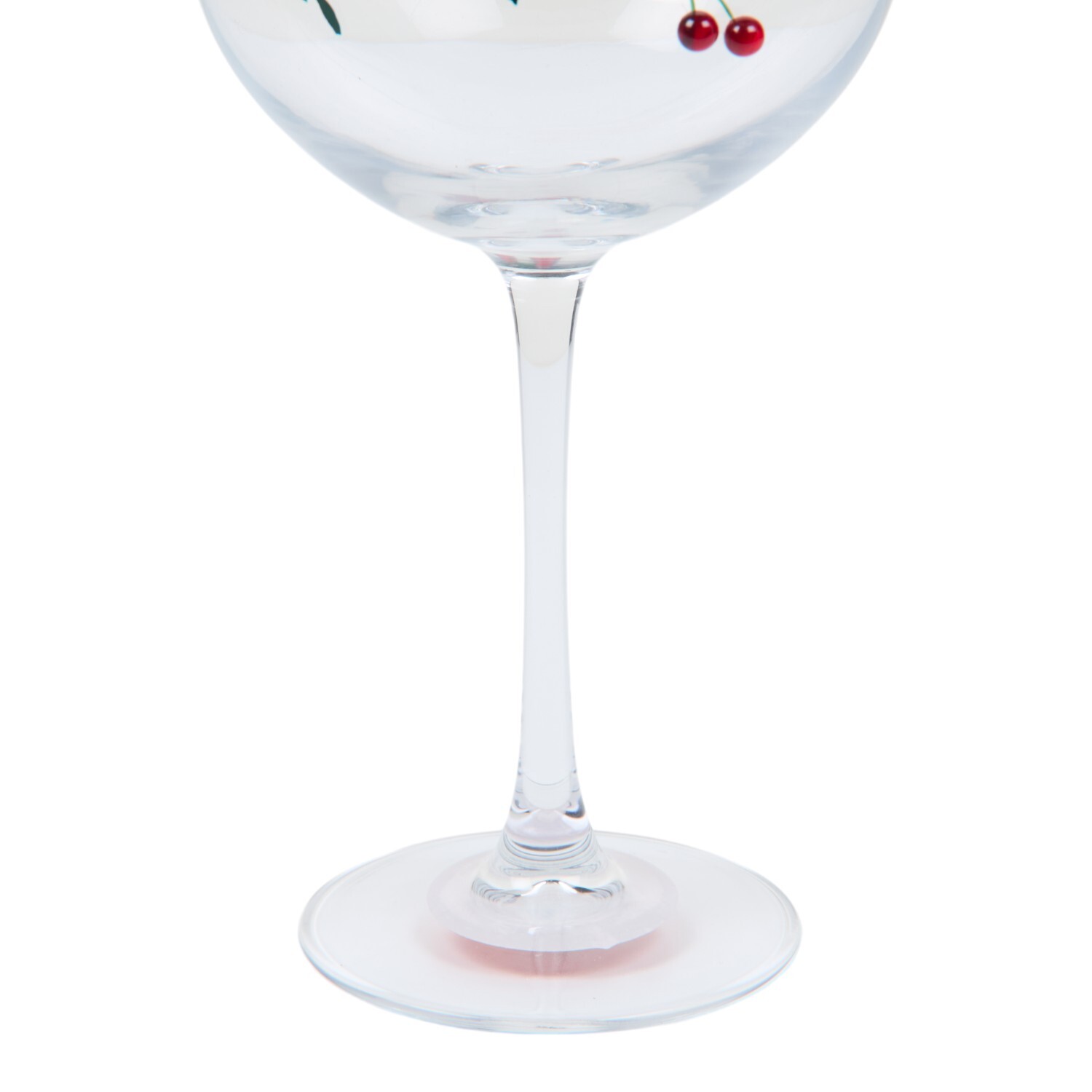 Gin Glass with Mistletoe Decoration Clear Image 4