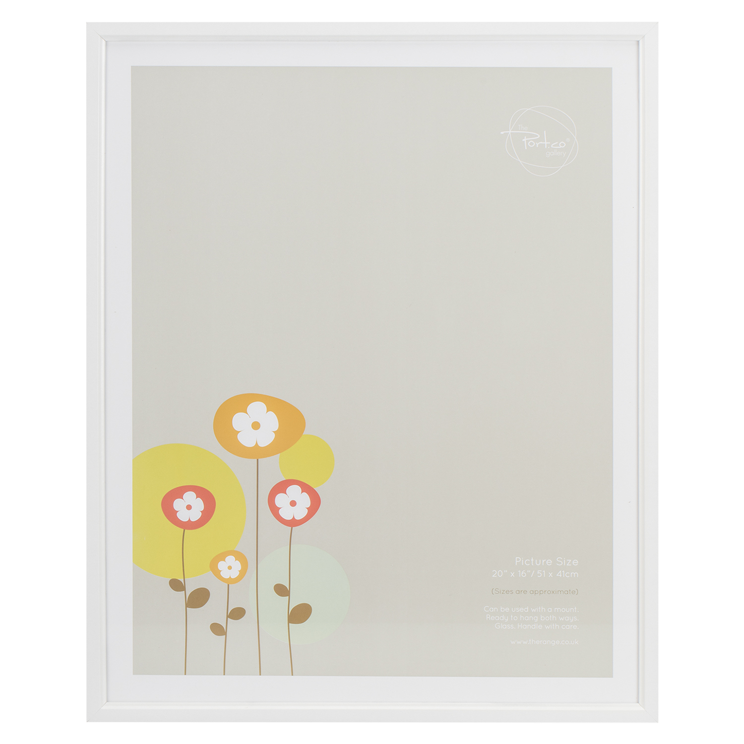 The Port. Co Gallery White Ridged Photo Frame 20 x 16 inch Image