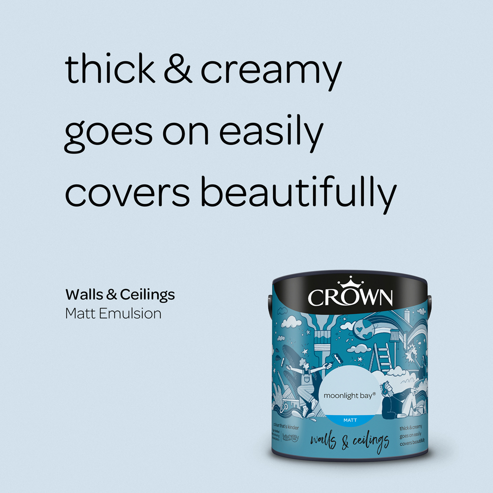 Crown Matt Breatheasy Moonlight Bay Emulsion Paint 2.5L Image 8