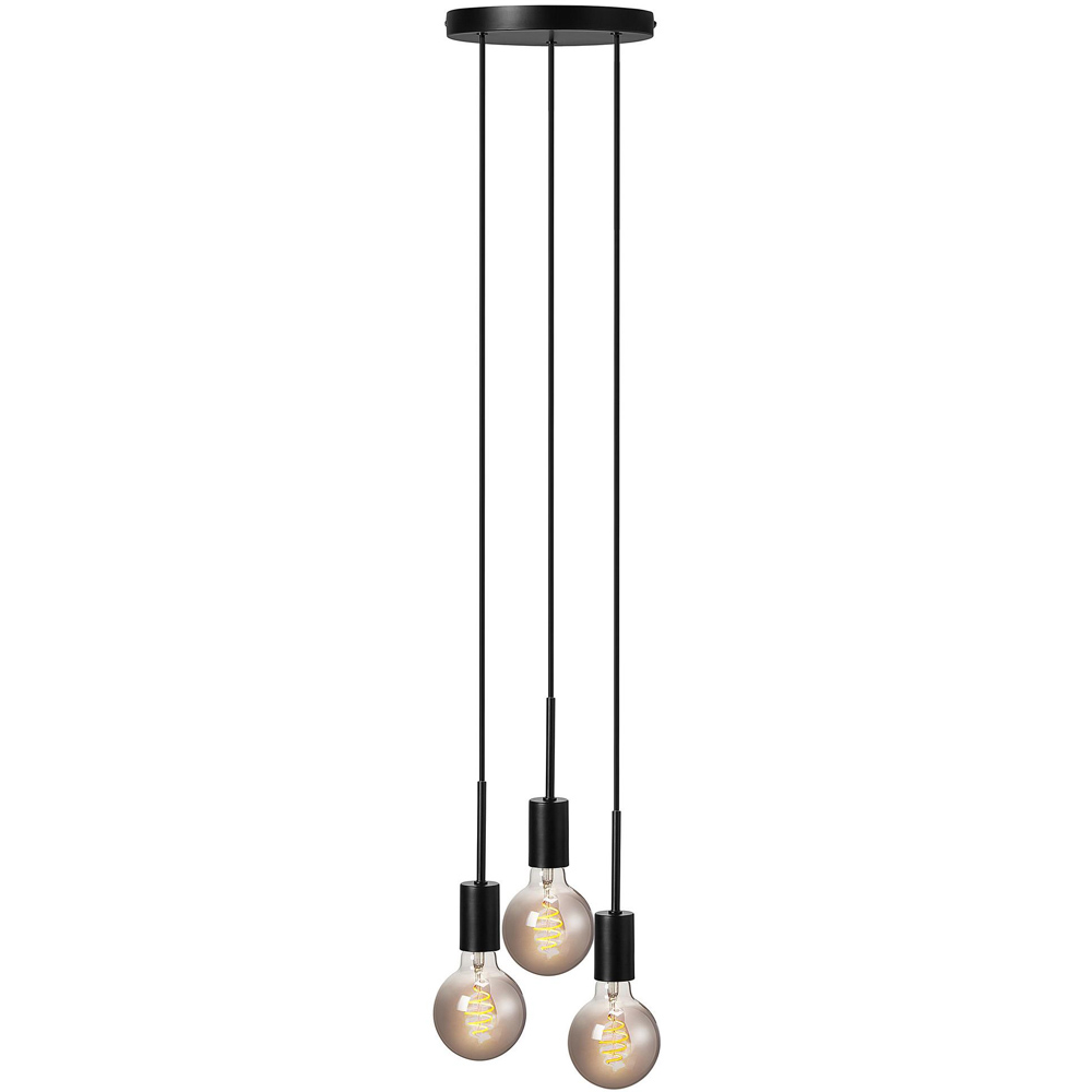 Nordlux Paco E27 3-Spot Black Pendant Light Image 3