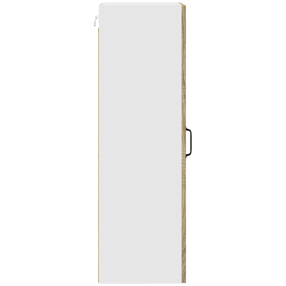 vidaXL Single Glass Door Sonoma Oak Kitchen Wall Cabinet Image 6