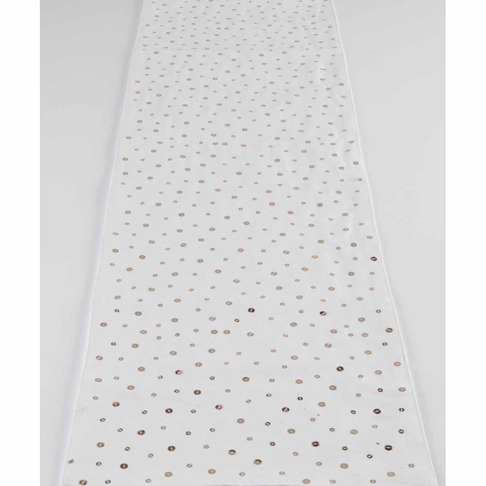 Wilko Gold Sparkle Table Runner 220cm Wilko