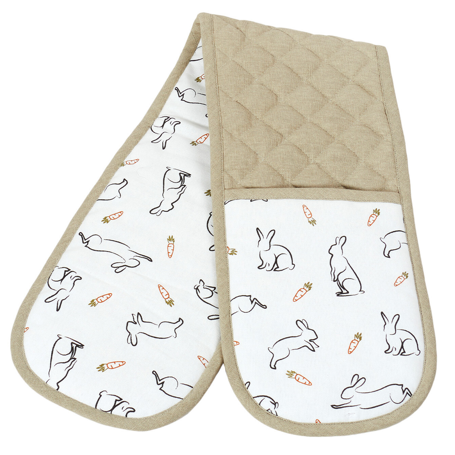 Bunny Double Oven Gloves - Natural Image 4