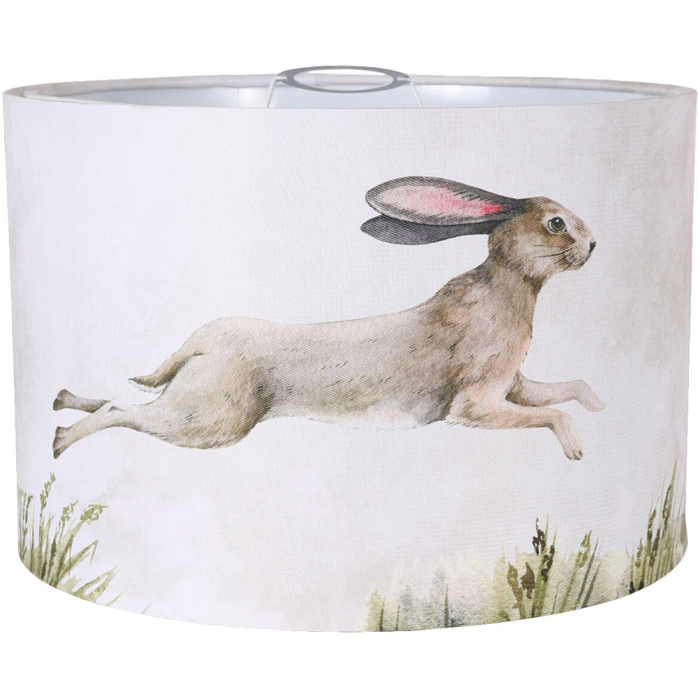 Watercolour Hopping Rabbit Lamp Shade Image