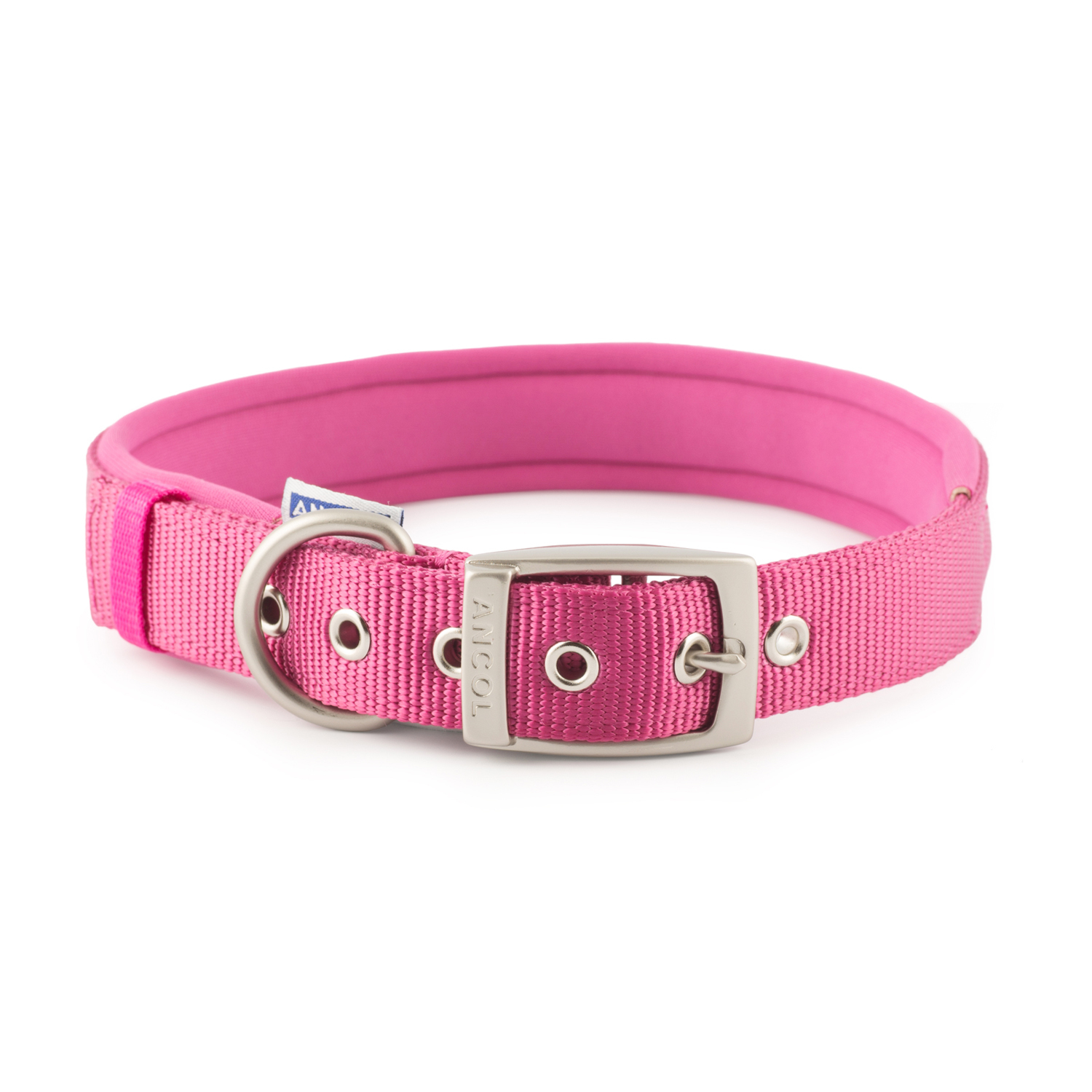 Nylon Padded Collar - Raspberry / 46 - 56 cm / Large Image