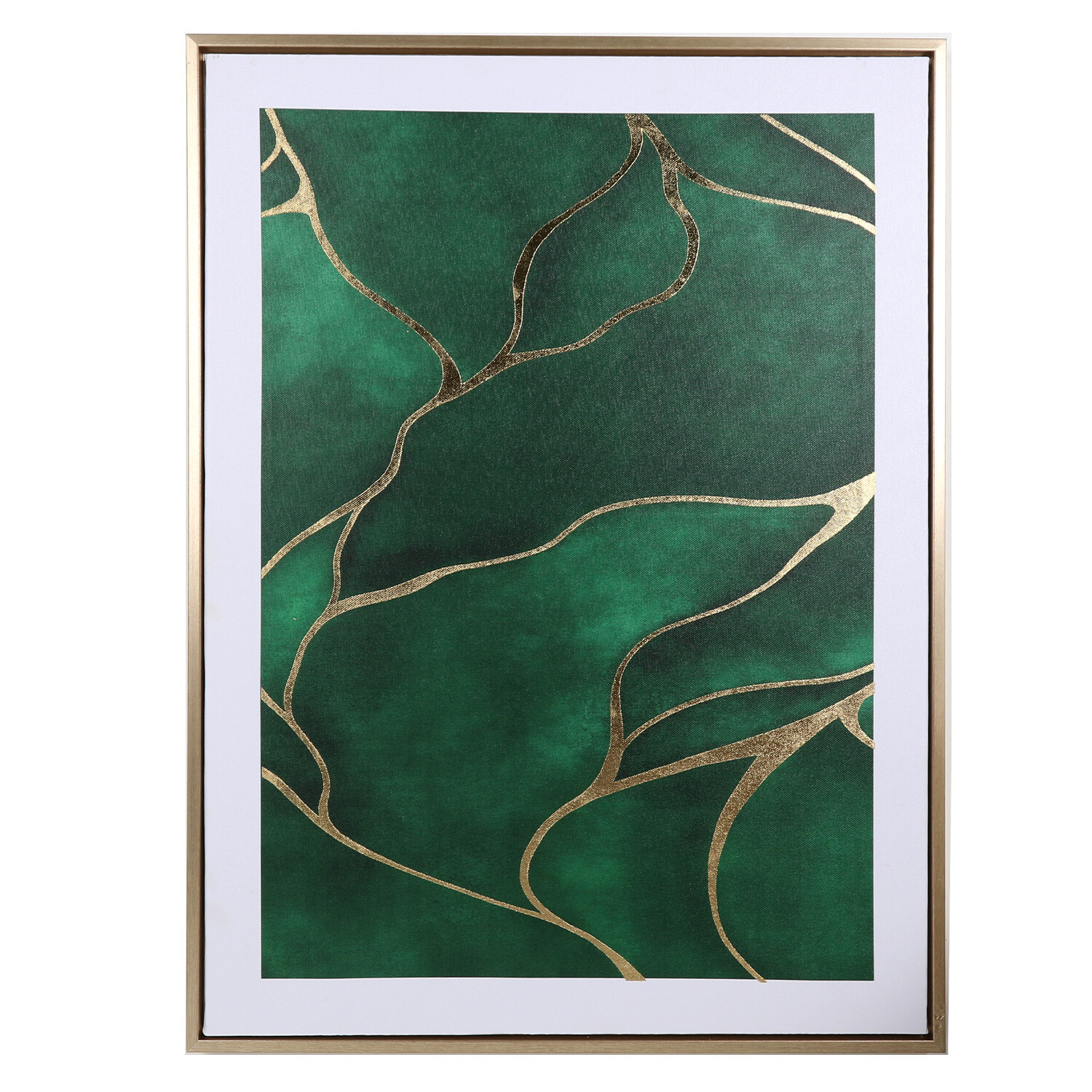 Framed Jade Foiled Canvas - Green Image 3