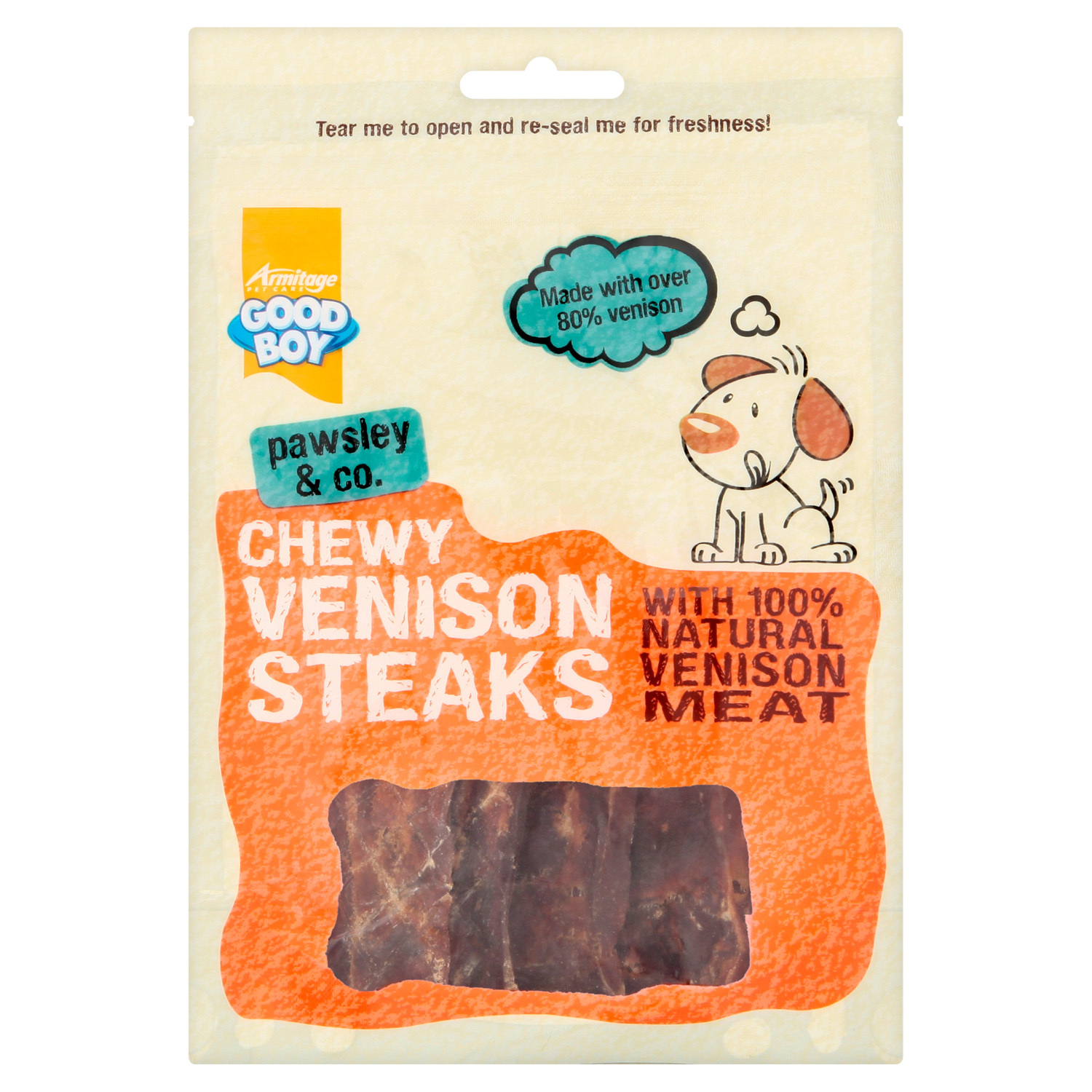 Good Boy Chewy Venison Steaks Dog Treats Image