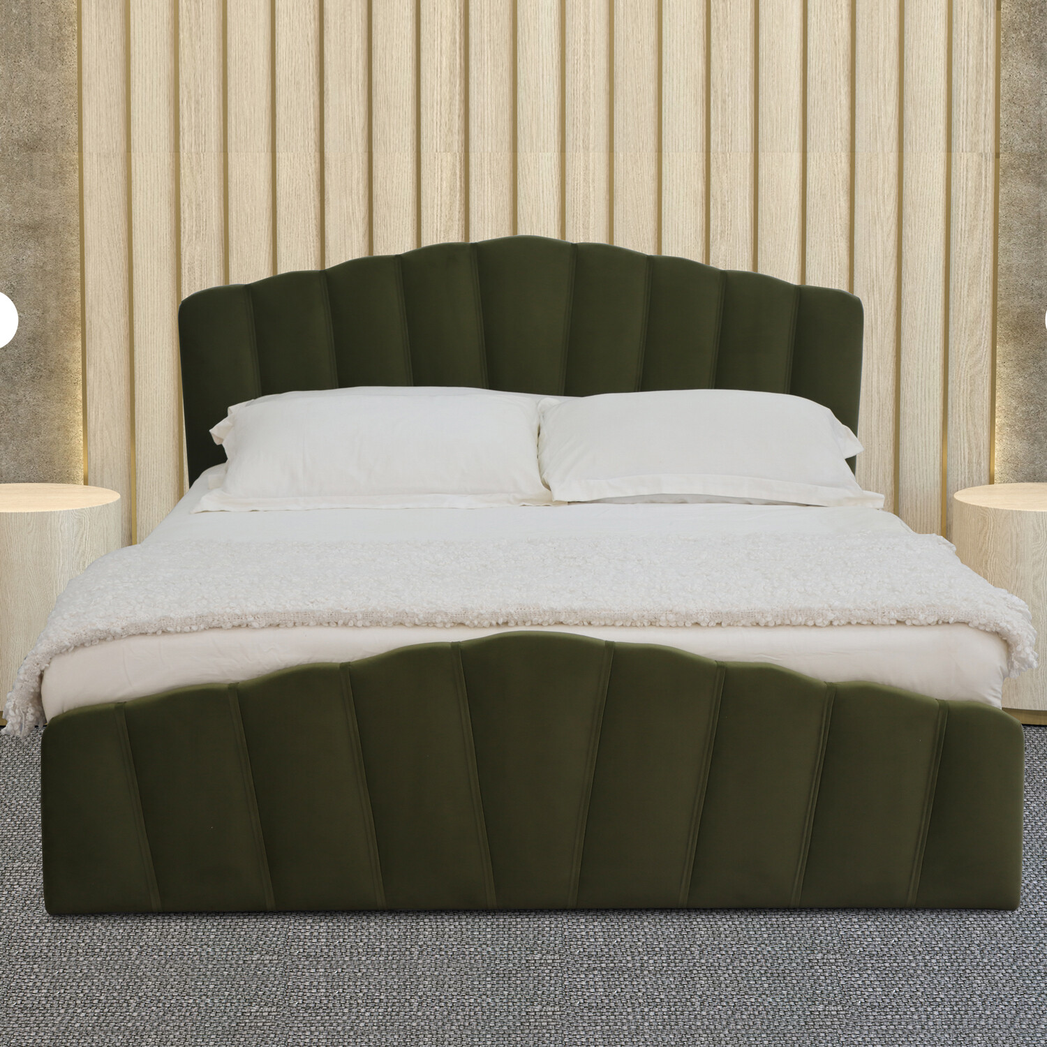 Lottie Ottoman Bed - Green / Double Image 2