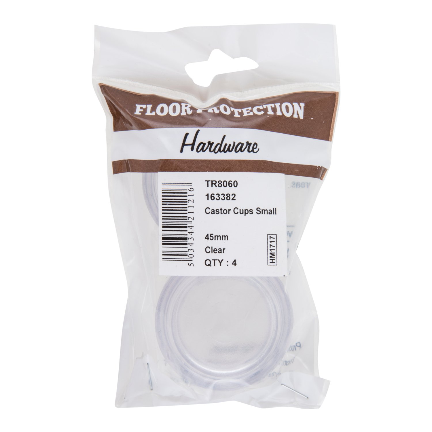 Hiatt 45mm Clear Furniture Castor Cup 4 Pack Image 2