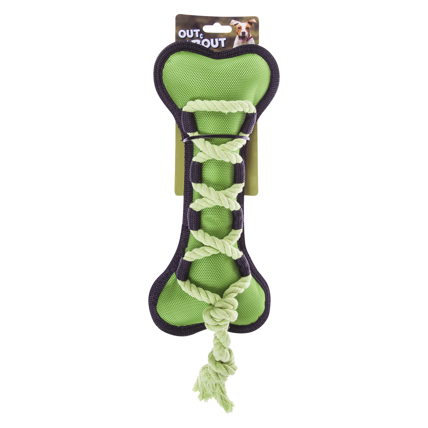 Out and About Cross Ropes Bone Dog Toy Image