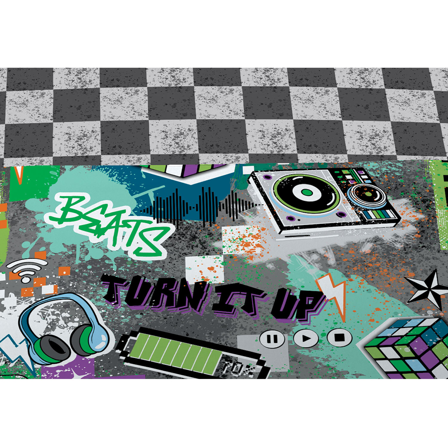 Graffiti DJ Duvet Set  Multicolour Image 3
