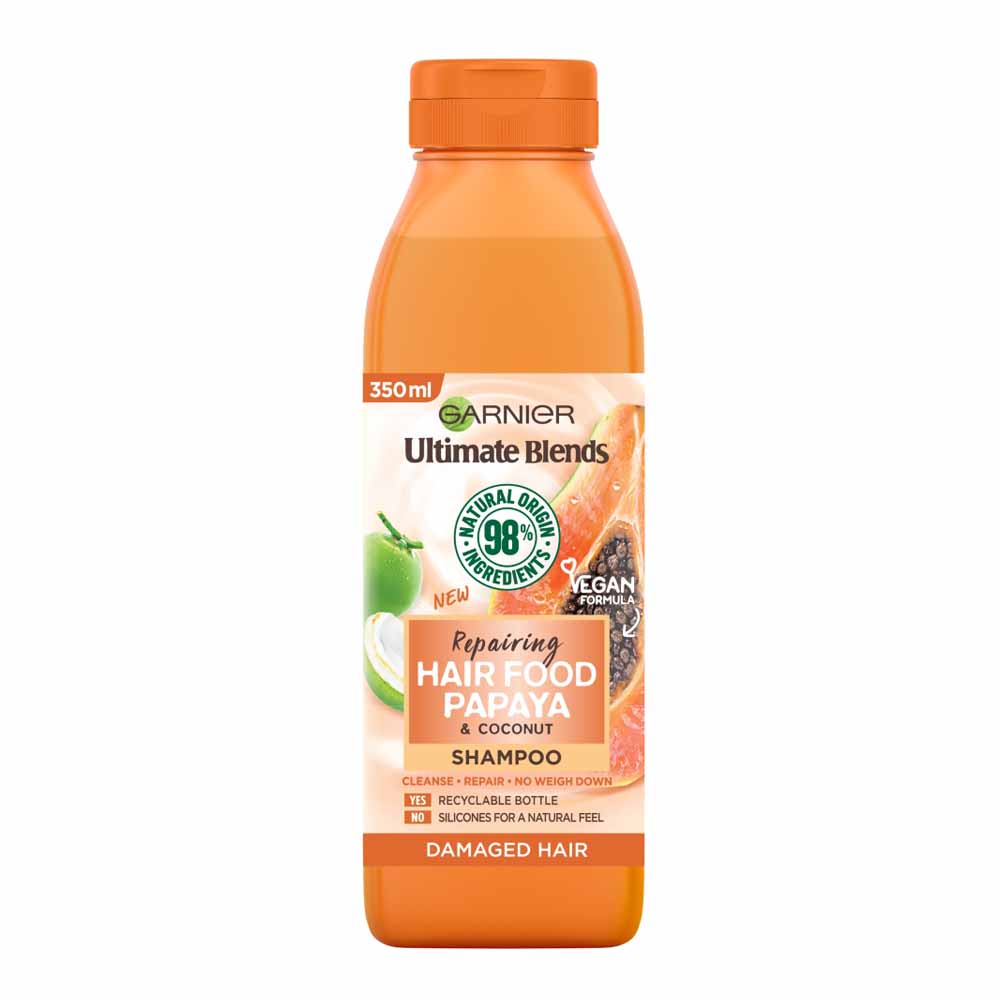 Garnier Ultimate Blends Hair Food Shampoo Papaya 350ml Wilko