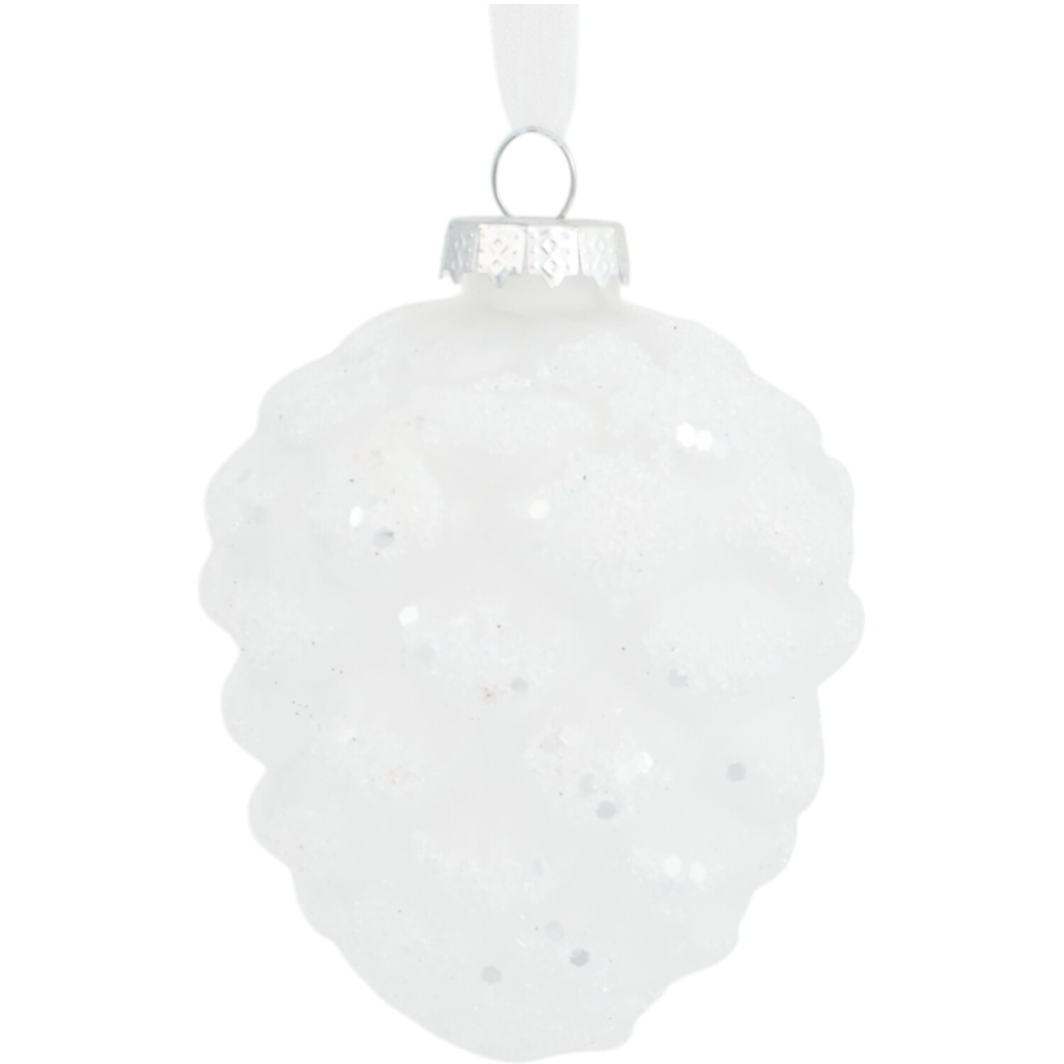 Frosted Glass Pinecone Bauble Image 4