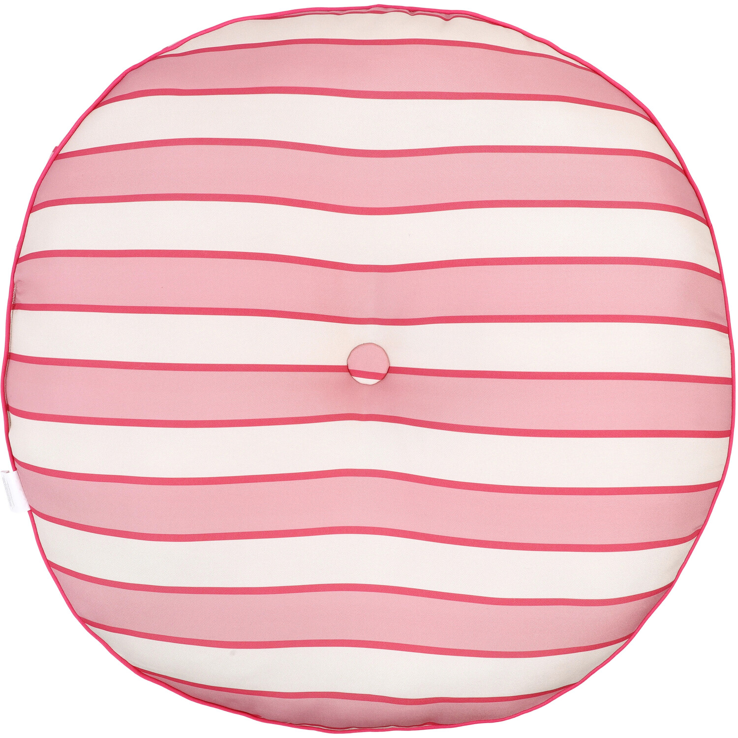 Striped Outdoor Floor Cushion Pink Image 2