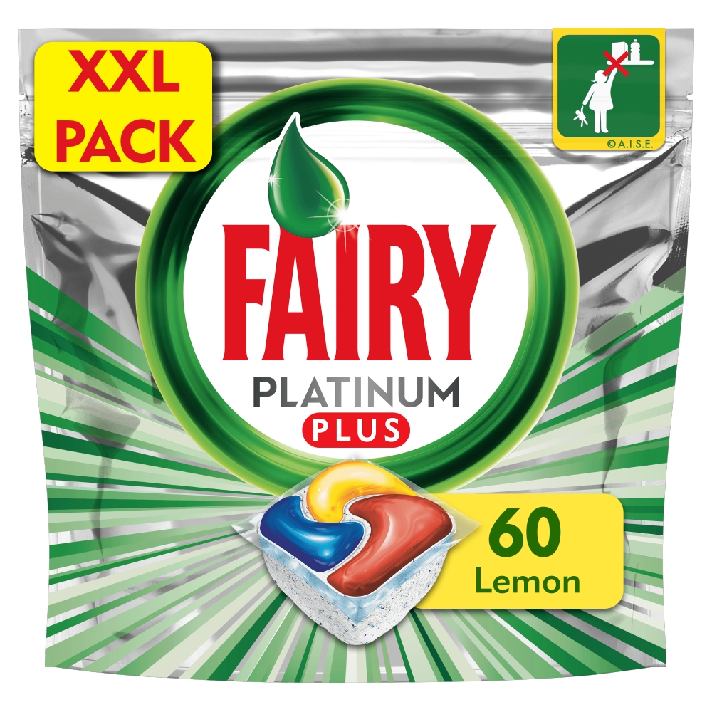 Fairy Platinum Plus Dishwasher Tabs 60ct Image 1