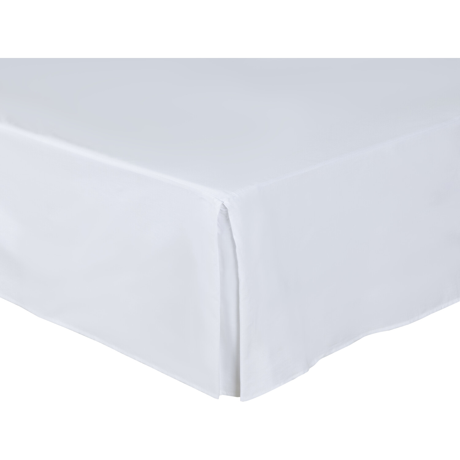 Polycotton Valance Bed Sheet - White / King Image 1