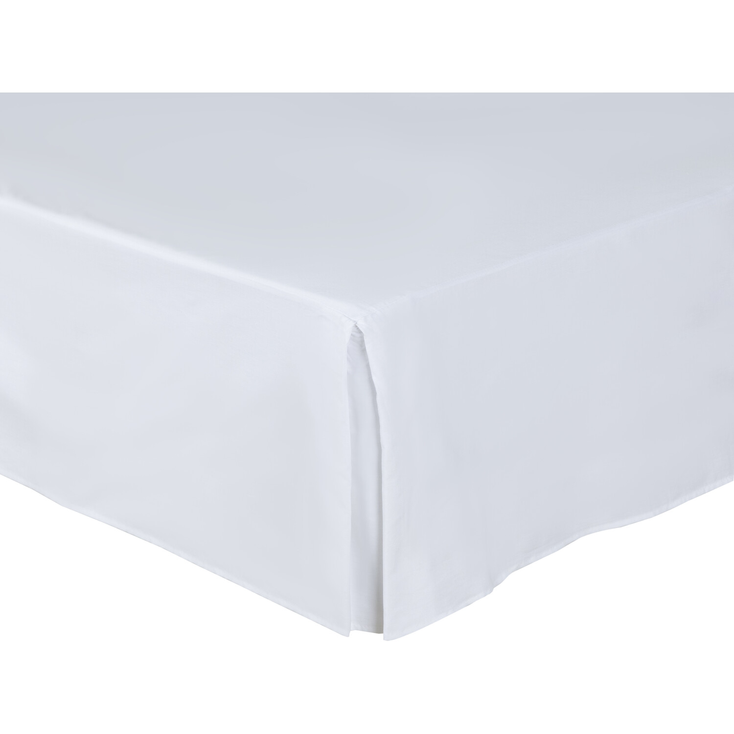 Polycotton Valance Bed Sheet - White / Single Image 1