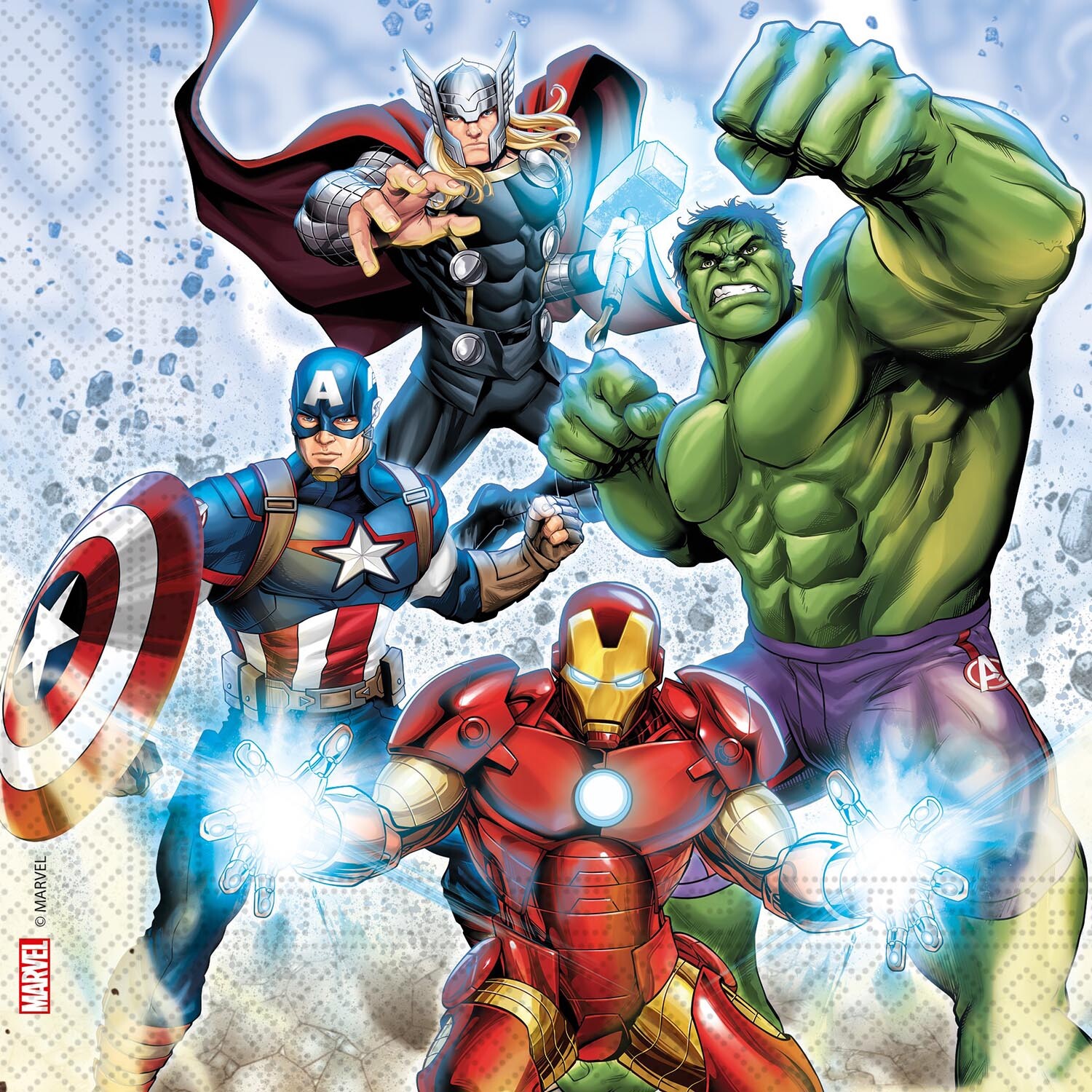 Avengers Blue Paper Napkins 20 Pack Image
