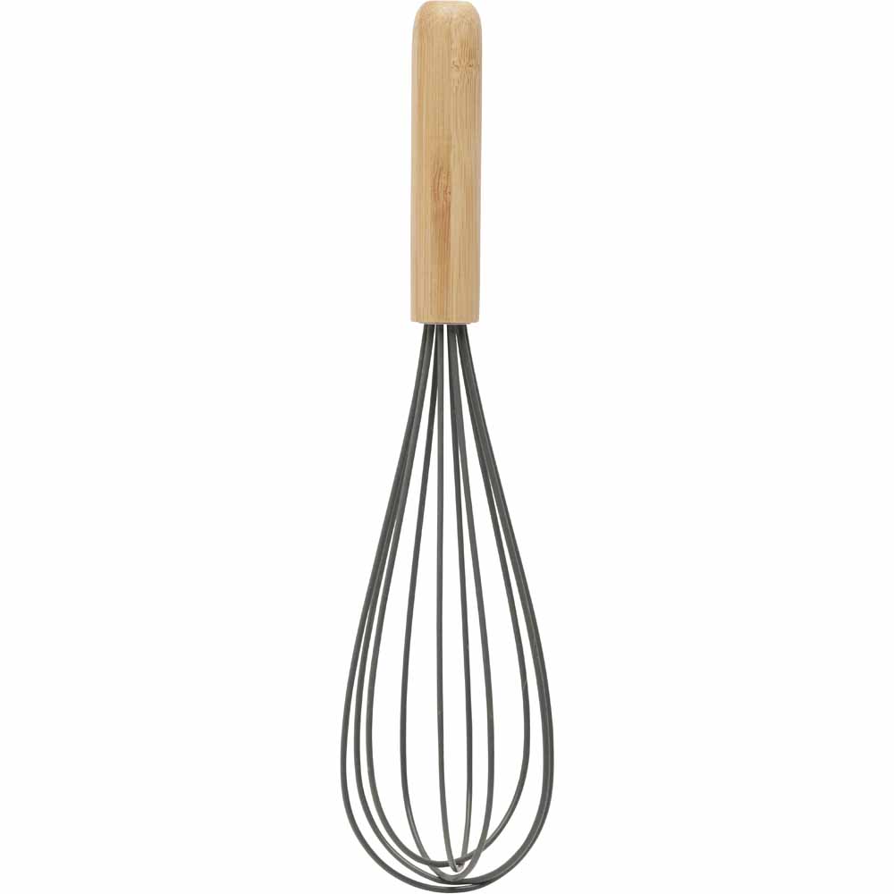 Wilko Silicone and Bamboo Whisk Image 1