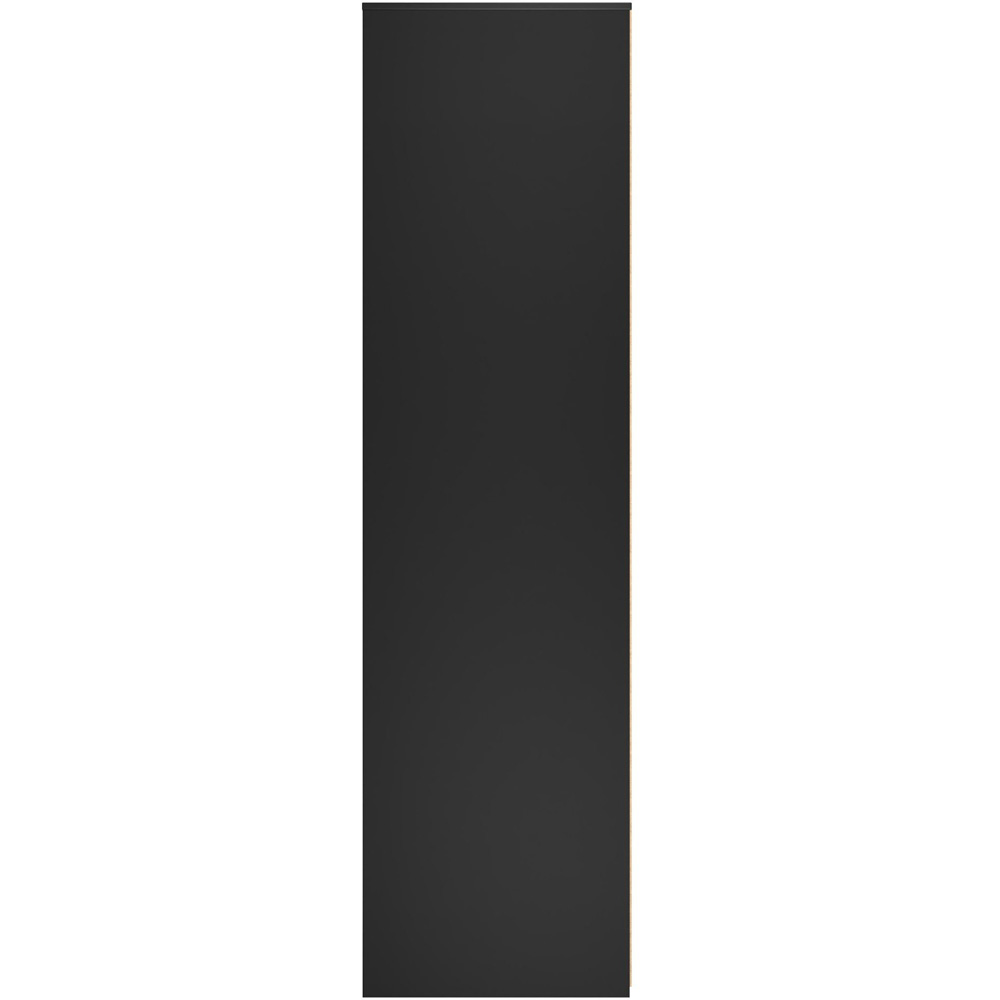 Crowndale Hong Kong 2 Door 2 Drawer Matt Black Tall Wardrobe Ready Assembled Image 3