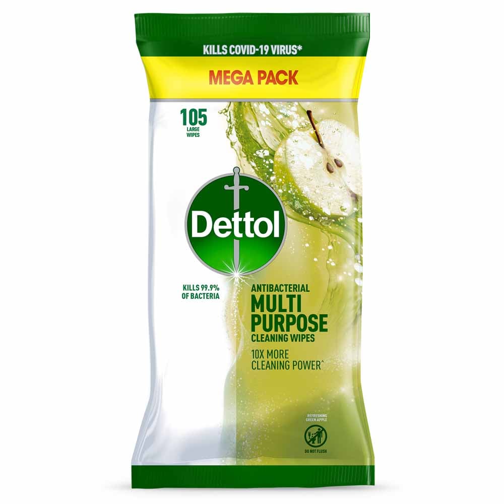Dettol Surface Cleansing Apple Wipes 105 Pack Case of 3 Image 2