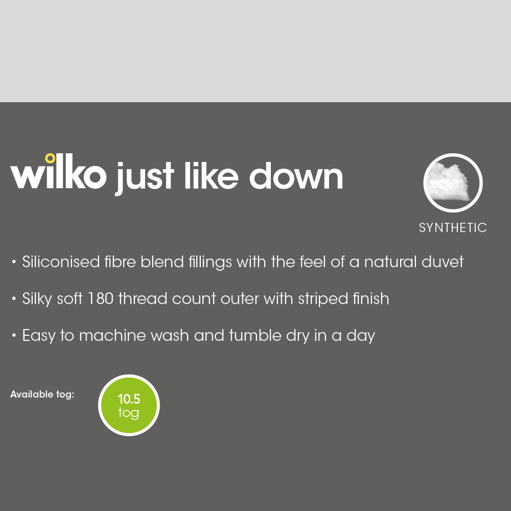 Wilko Single Just Like Down Duvet 10.5 Tog Image 4