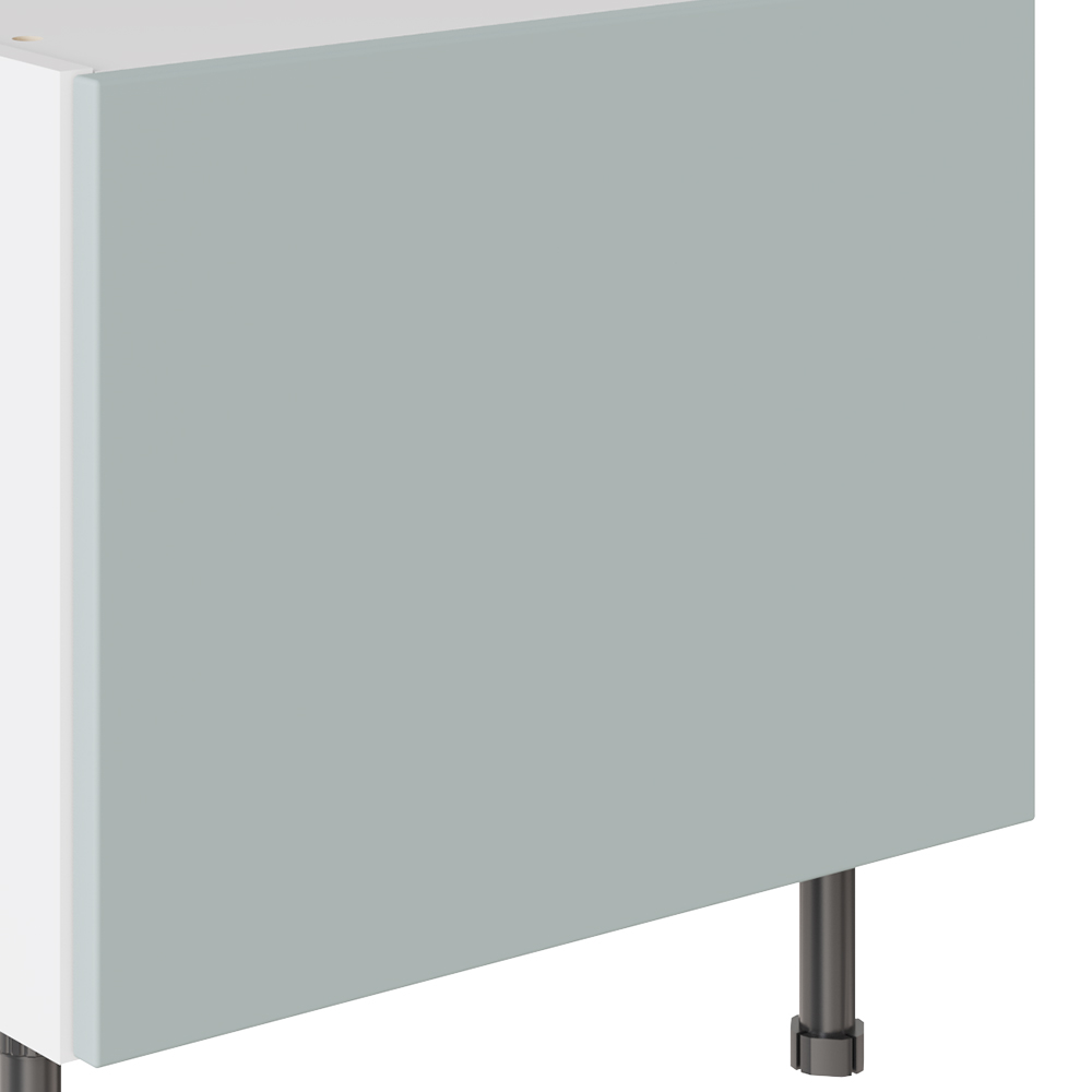 Kitchen Kit Slab Supermatt Aquamarine Belfast Sink Base Kitchen Cabinet Flatpack 600mm Image 3