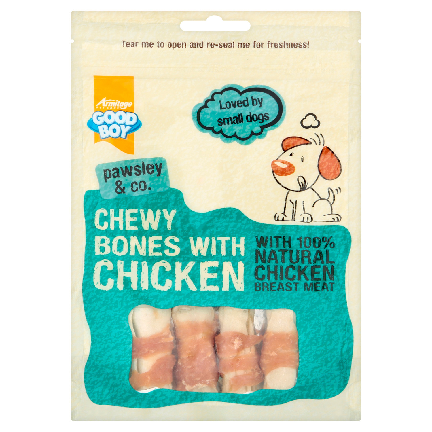 Good Boy Chewy Bones with Chicken Dog Treat 80g Image