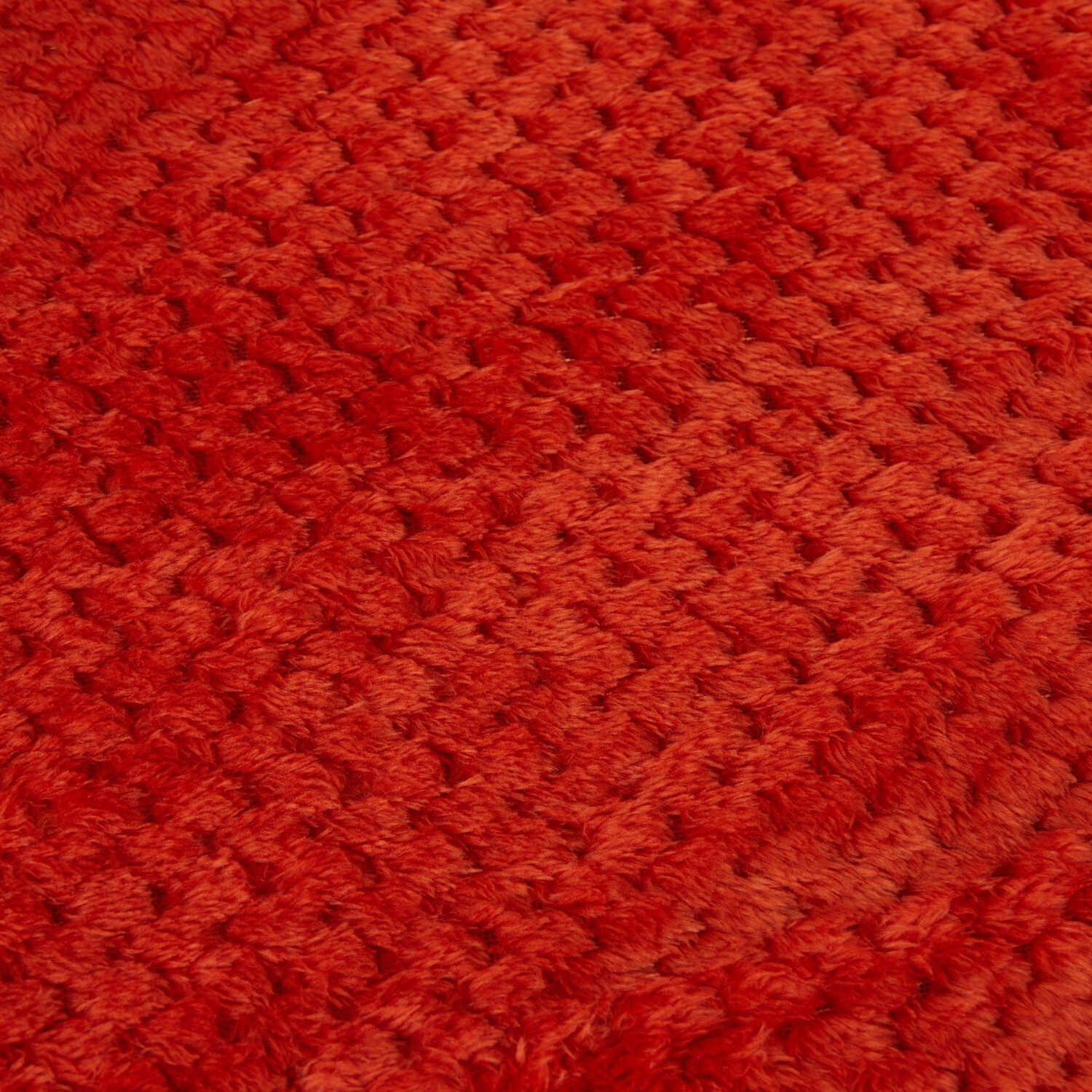Waffle Soft Fleece Throw Rust Image 4
