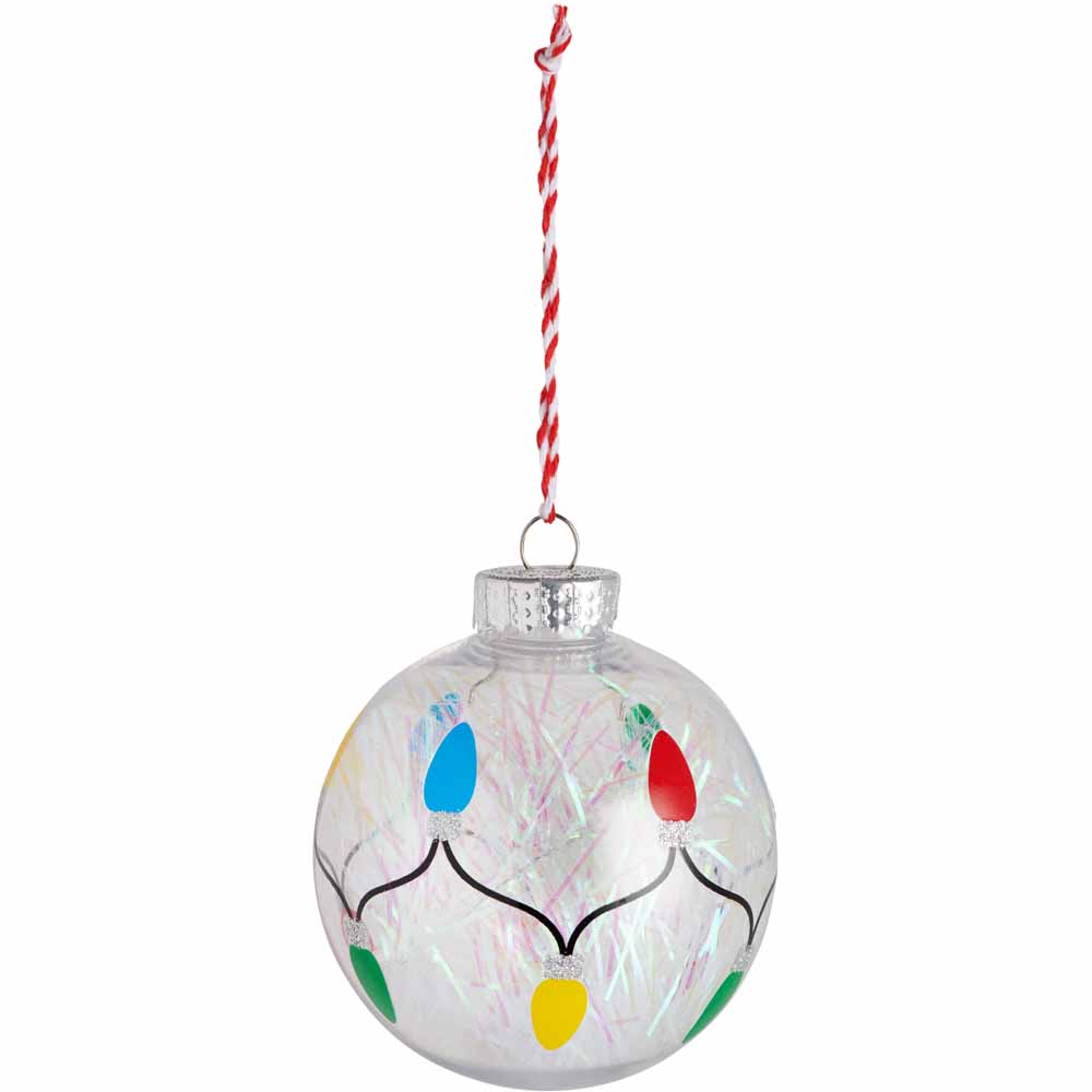 Wilko Merry Encapsulated Tinsel Bauble Image 1