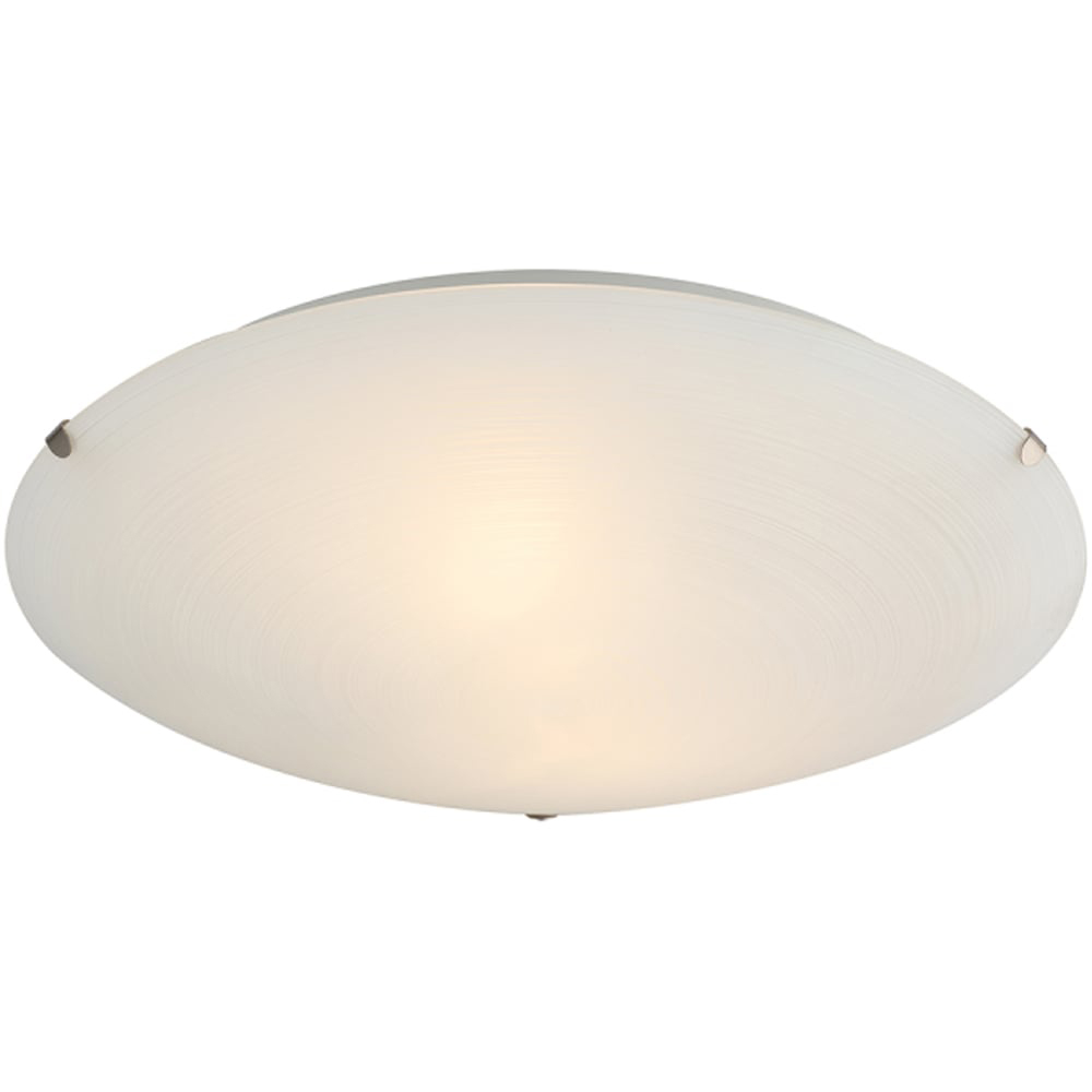 Happy Homewares Frosted White Flush Glass Ceiling Light Fitting Image 4