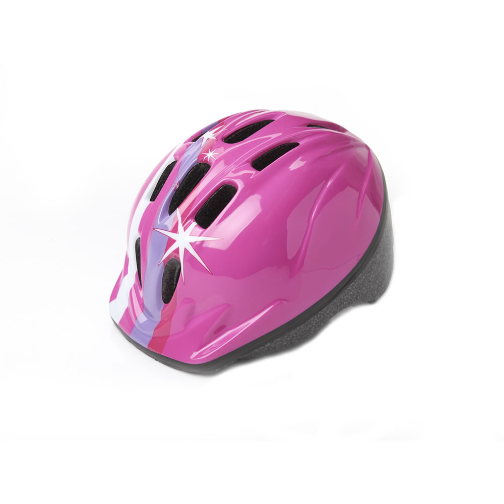 Wilko Junior Pink Cycle Helmet 48-52cm Image