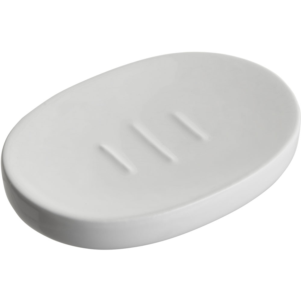 Wilko White Gloss Soap Dish Image 2