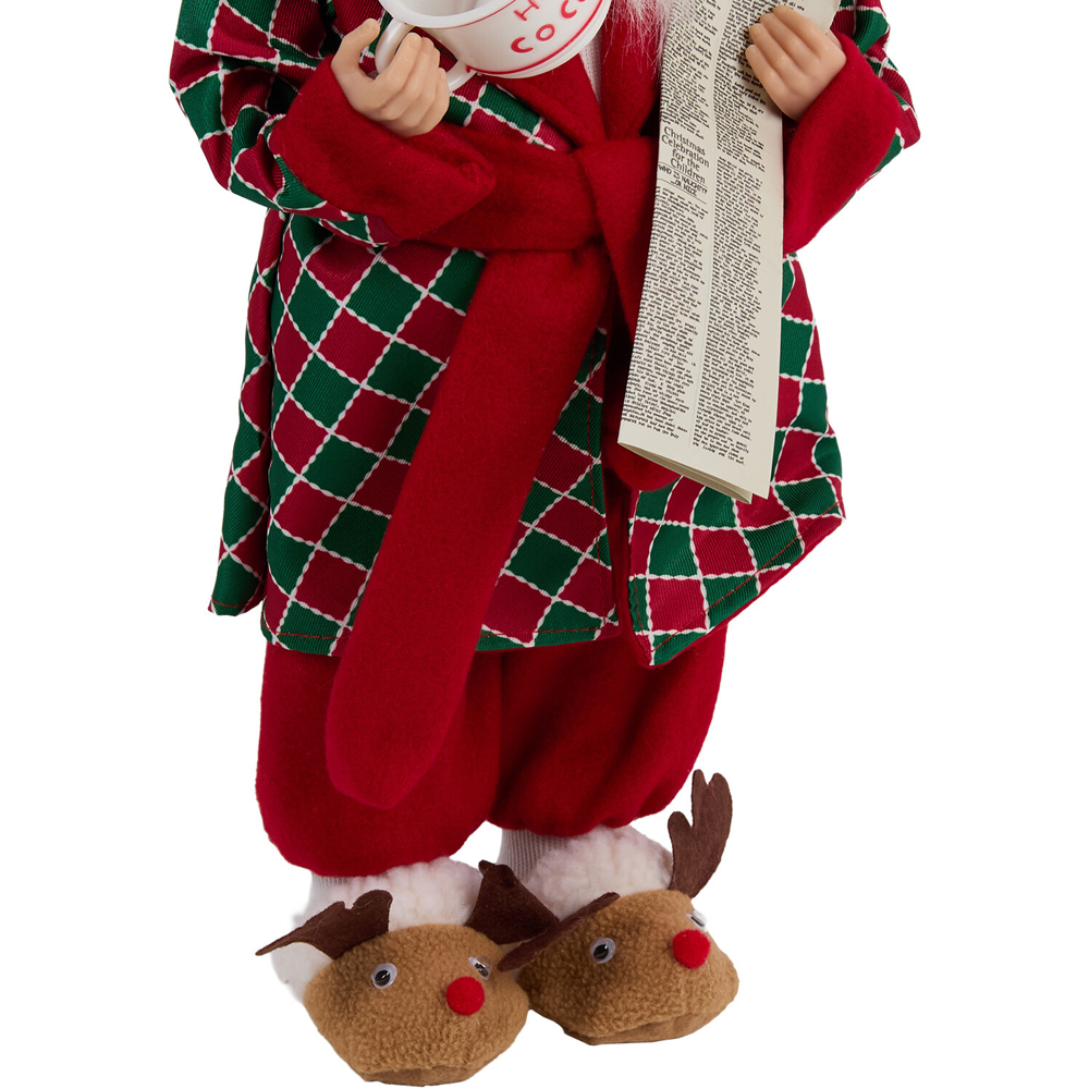 Pyjama Standing Santa Decoration Image 3