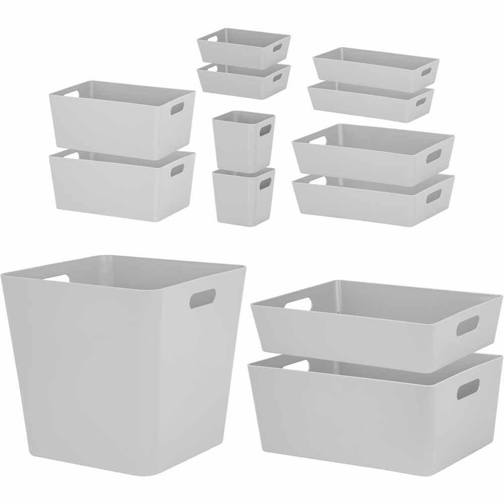 Wham Multisize Grey Studio Basket Set of 13 Image 1