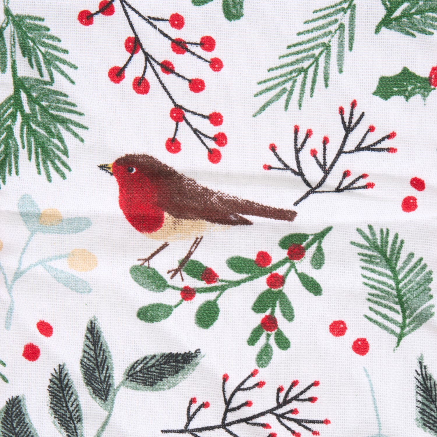 Mistletoe Robin Double Oven Glove Red Image 5