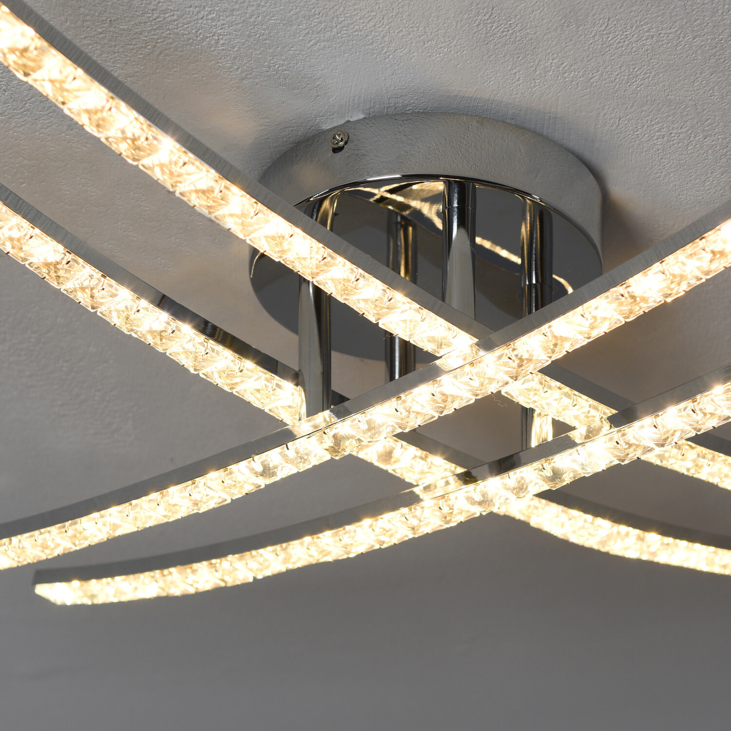 Rosie Chrome LED Flush Fitting Ceiling Light Image 3