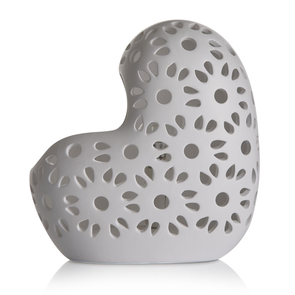 Wilko Ceramic Heart Shaped Table Lamp Image 2