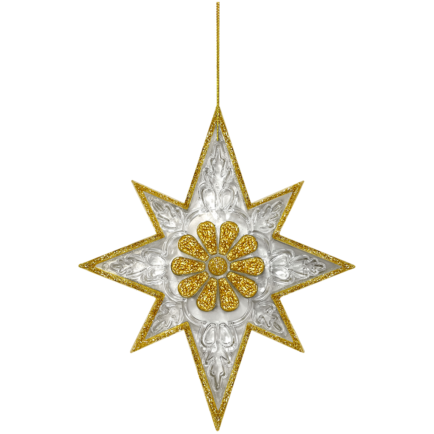 Glitter Acrylic Star Gold - Gold Image 2