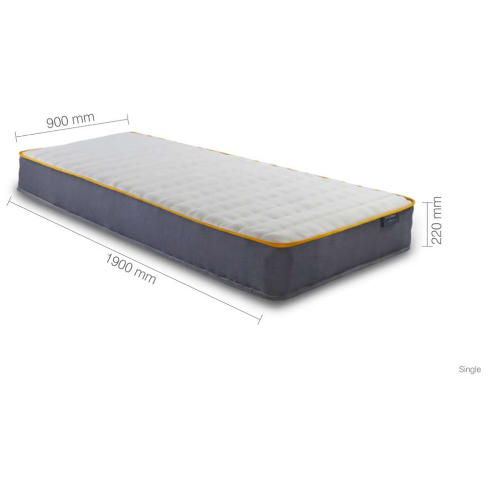 SleepSoul Comfort Single White 800 Pocket Sprung Foam Mattress Image 9