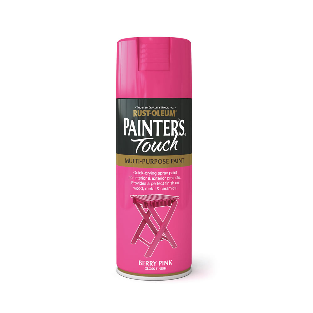 RustOleum Painter's Touch Gloss Spray Paint Berry Pink 400ml Wilko
