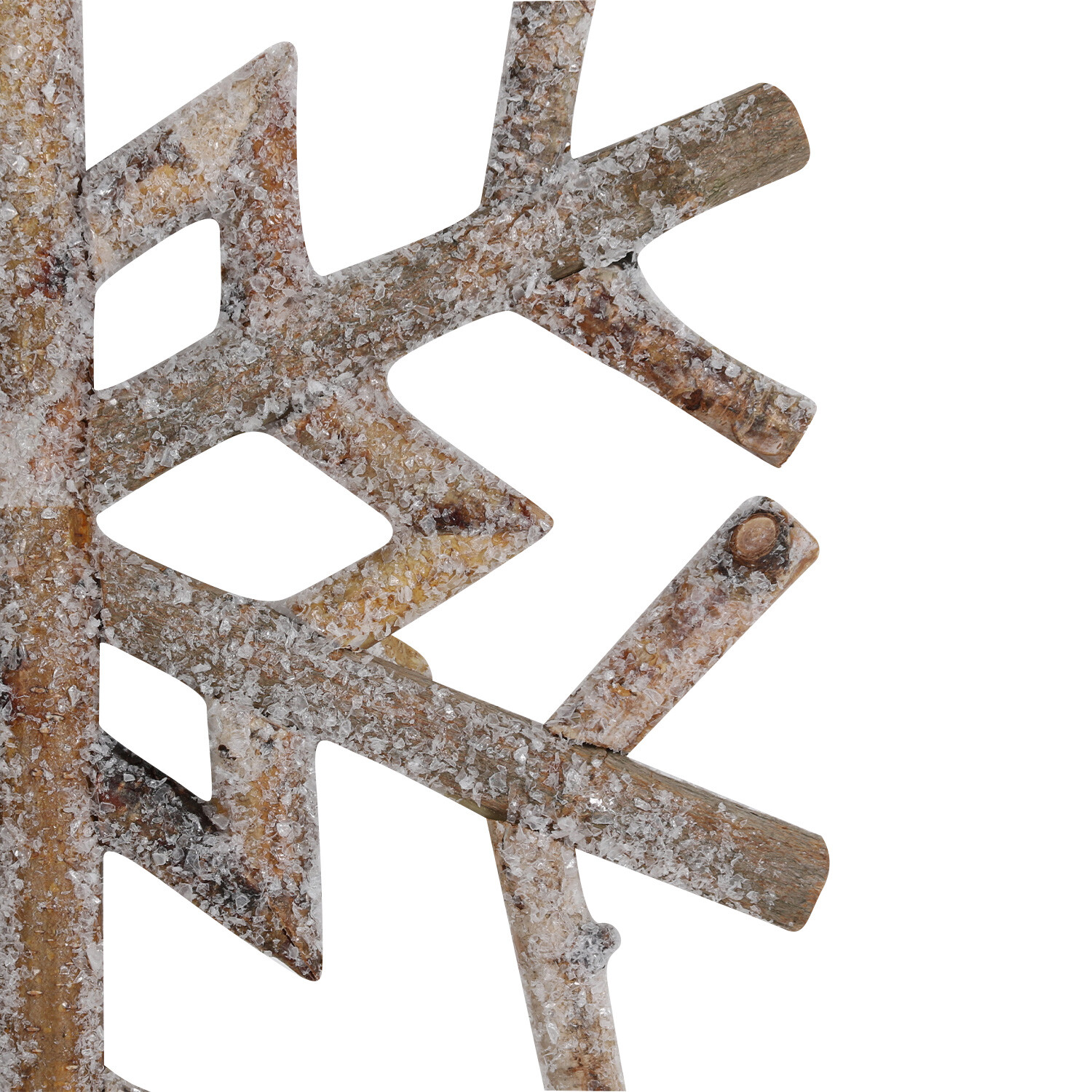 Hanging Wooden Snowflake - Natural Image 2