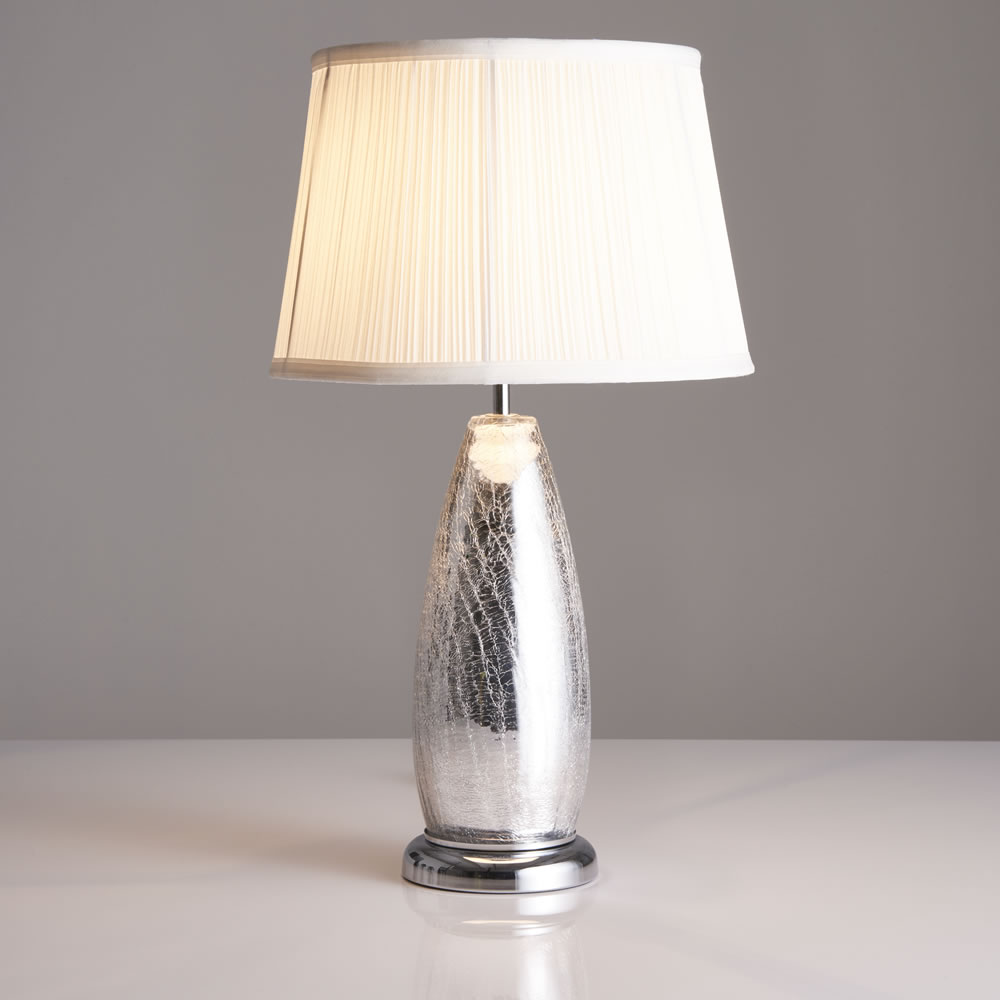 Wilko Isabelle Silver Table Lamp Image 2