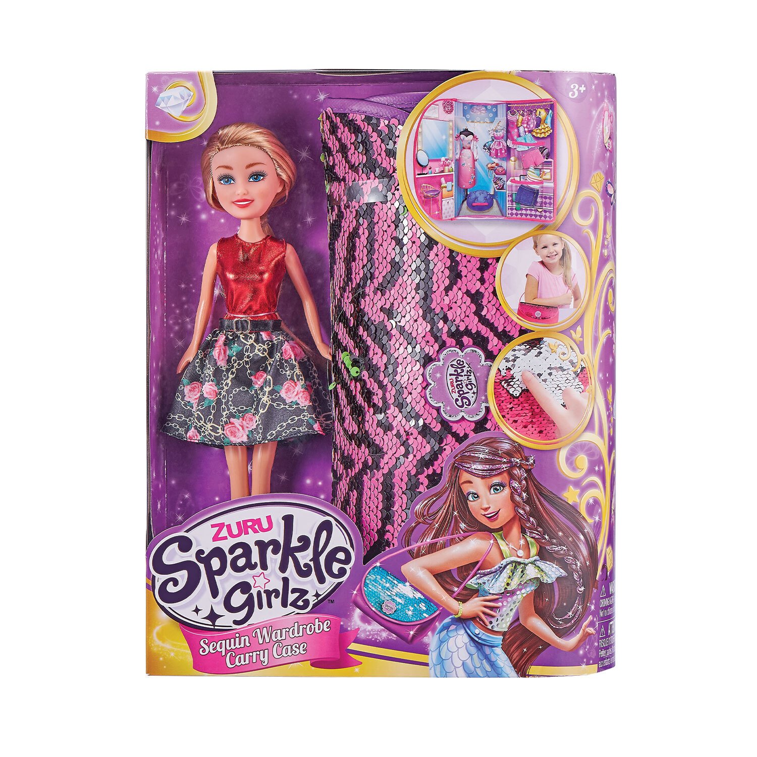 Sparkle Girlz Sequin Wardrobe Carry Case Image 1