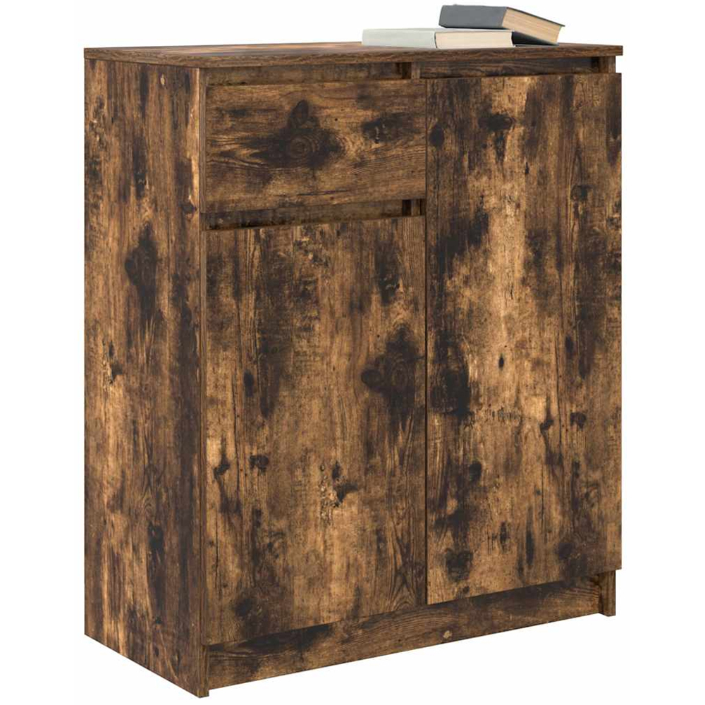 vidaXL 2 Door Single Drawer 3 Shelf Sonoma Oak Sideboard Image 3