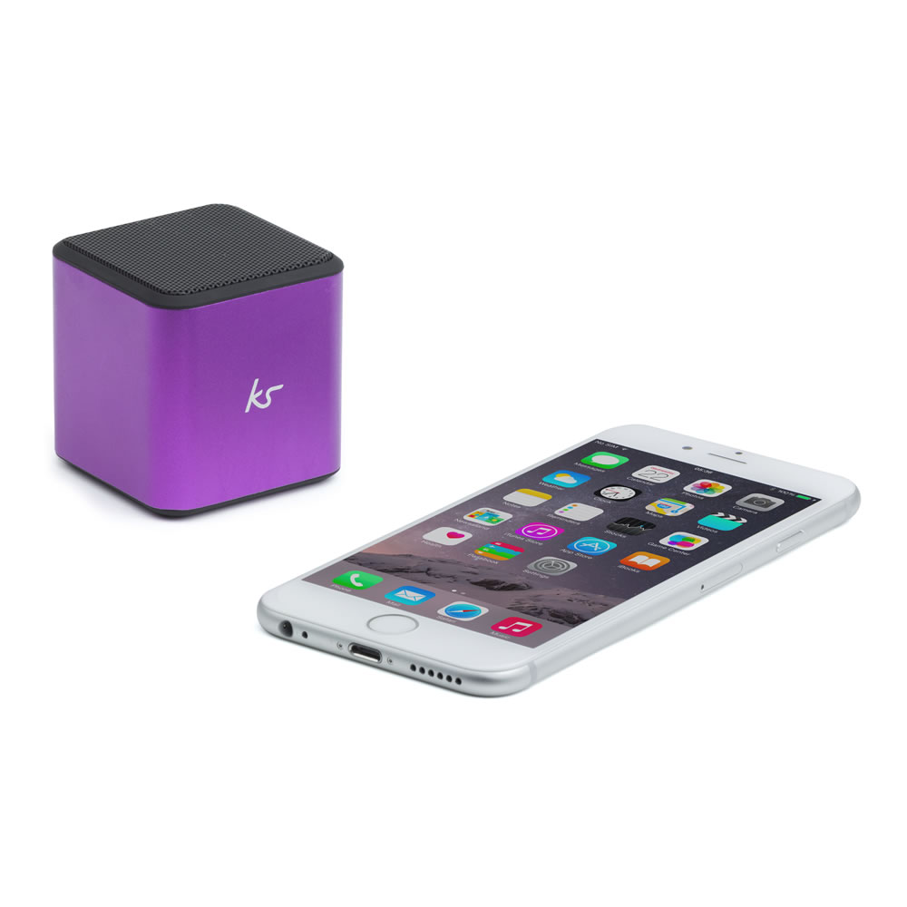 KitSound Purple Cube Bluetooth Speaker Image 5